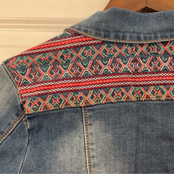 Reign Embroidered Denim Jean Jacket - Picture 8 of 12